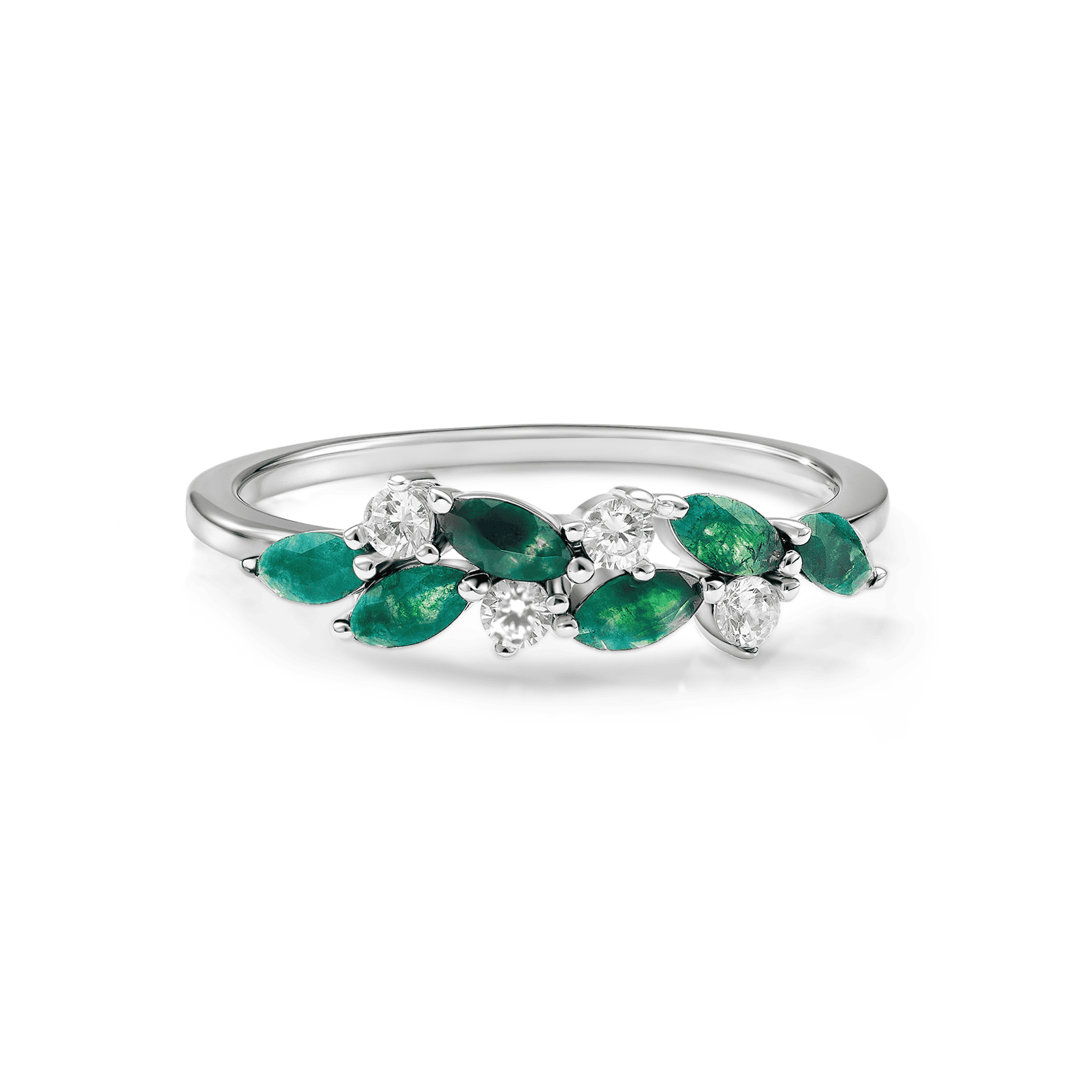 Dewdrop Moss Agate Ring