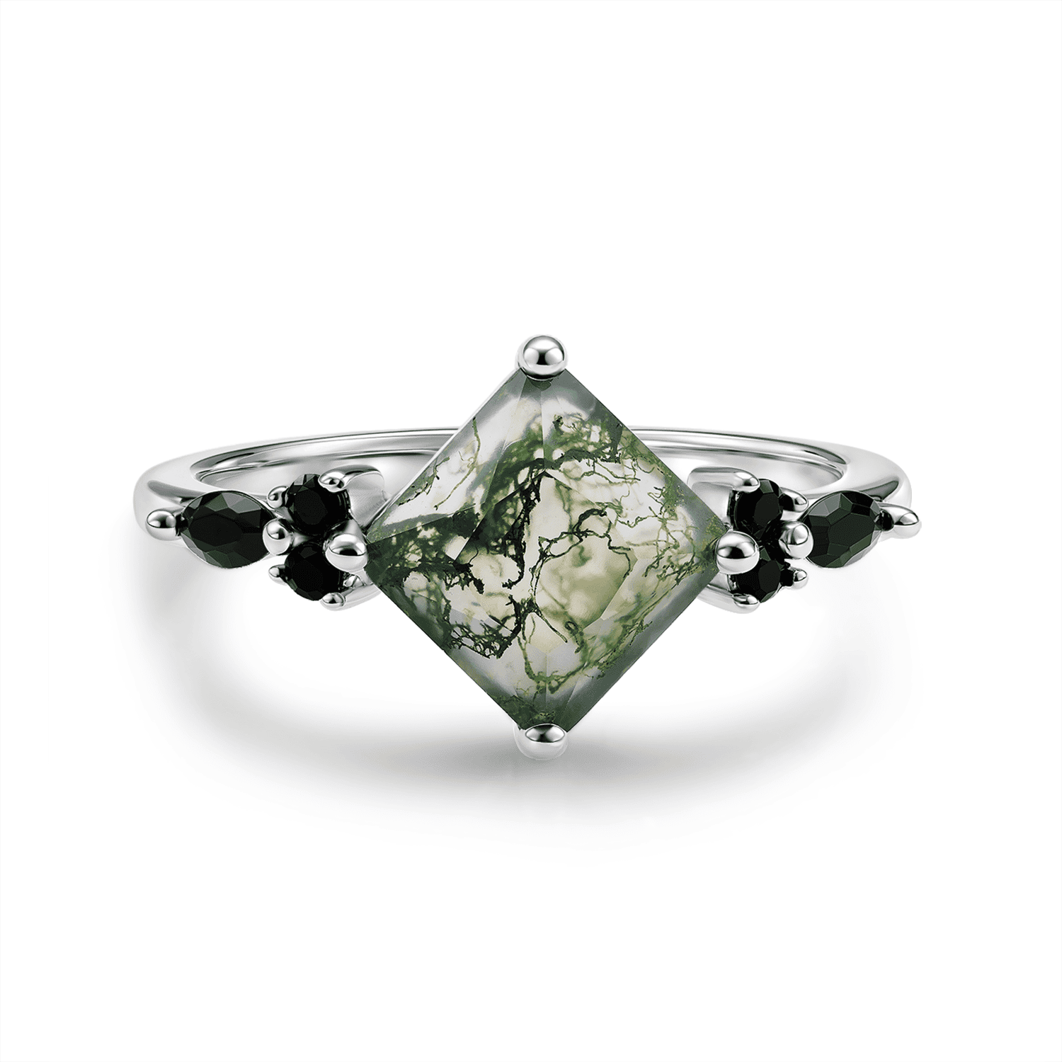 Twilight Moss Agate Stacking Set