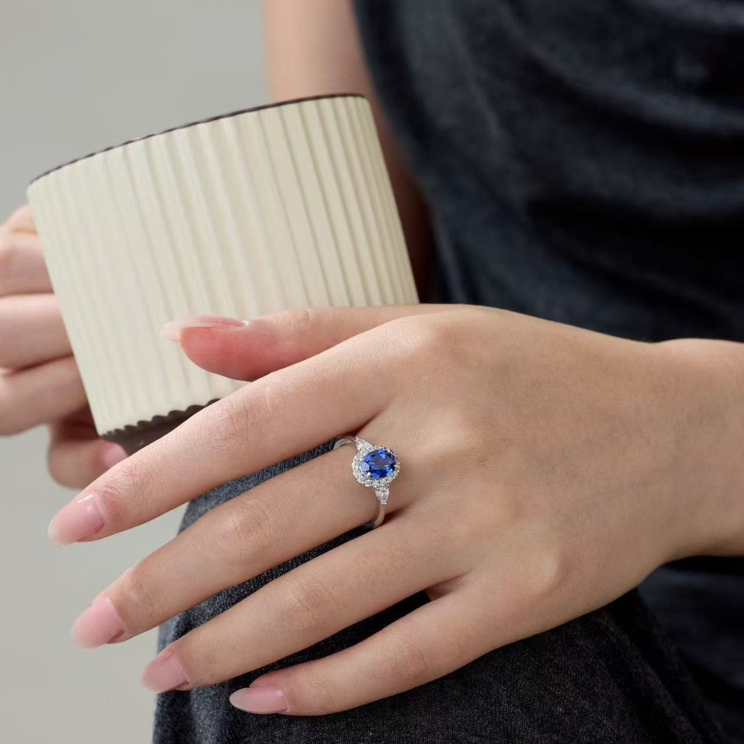 Oval Cut Sapphire Ring