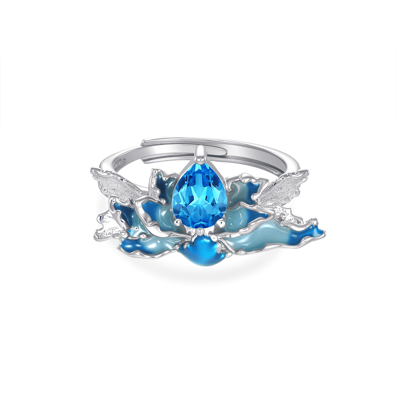 Ocean Blossom Topaz Ring