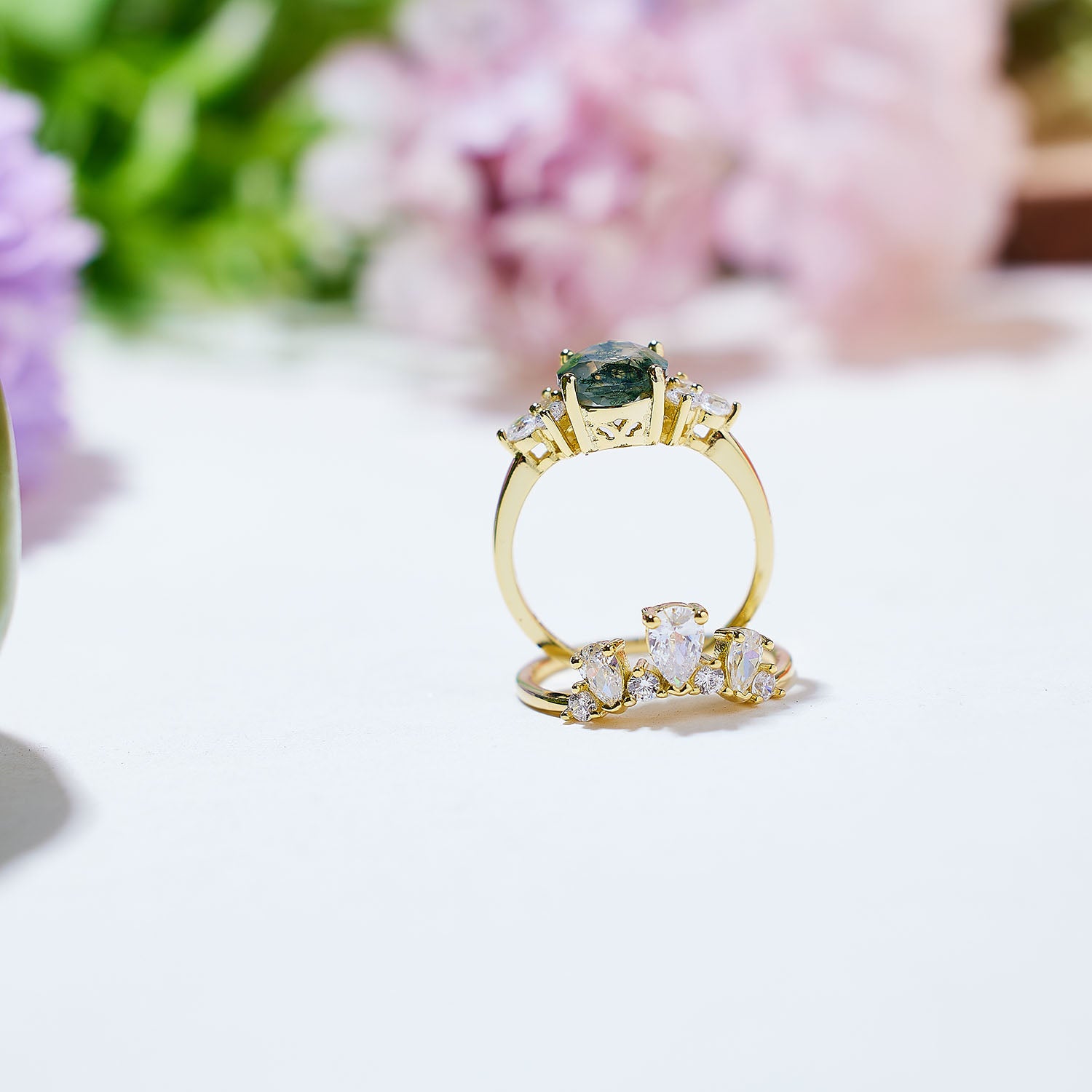 Forest Whisper MossAgate Ring