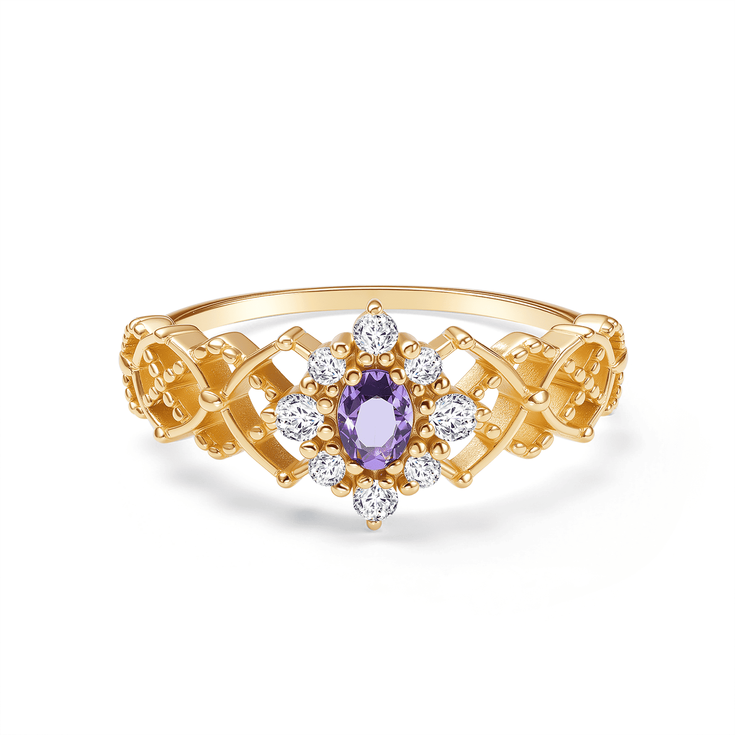 Radiant Dawn Amethyst Ring