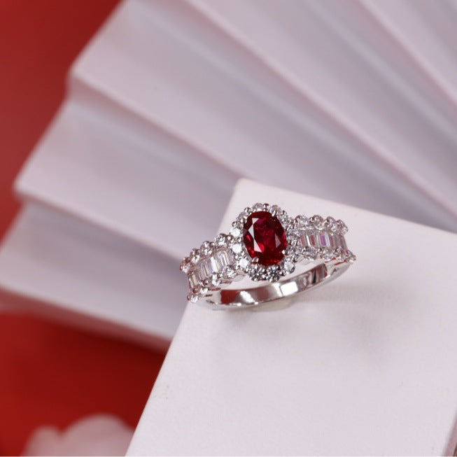 Oval Ruby Brilliance Ring