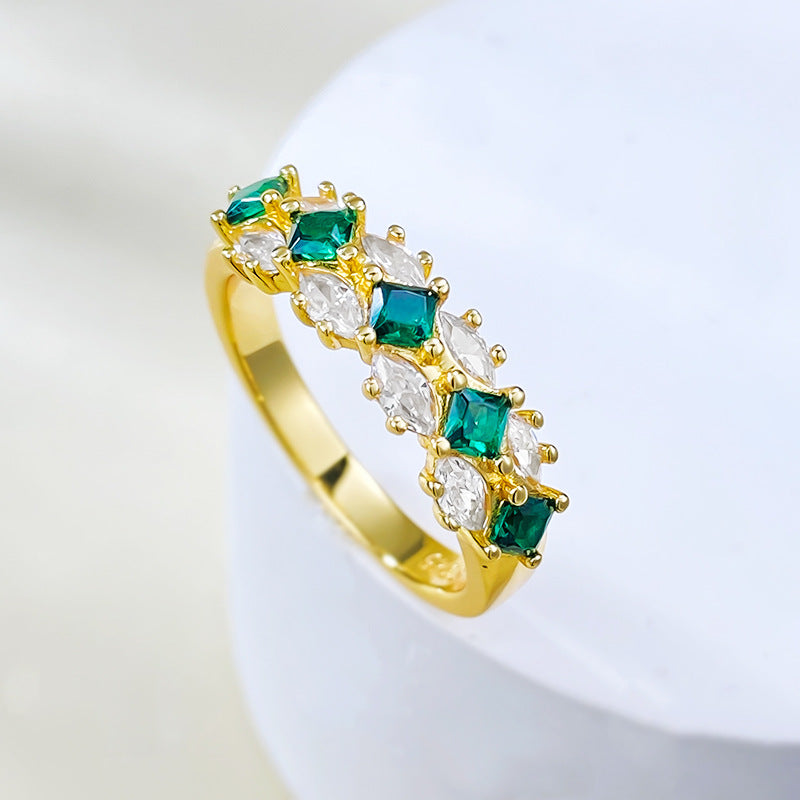 Myriad Stars Emerald Ring