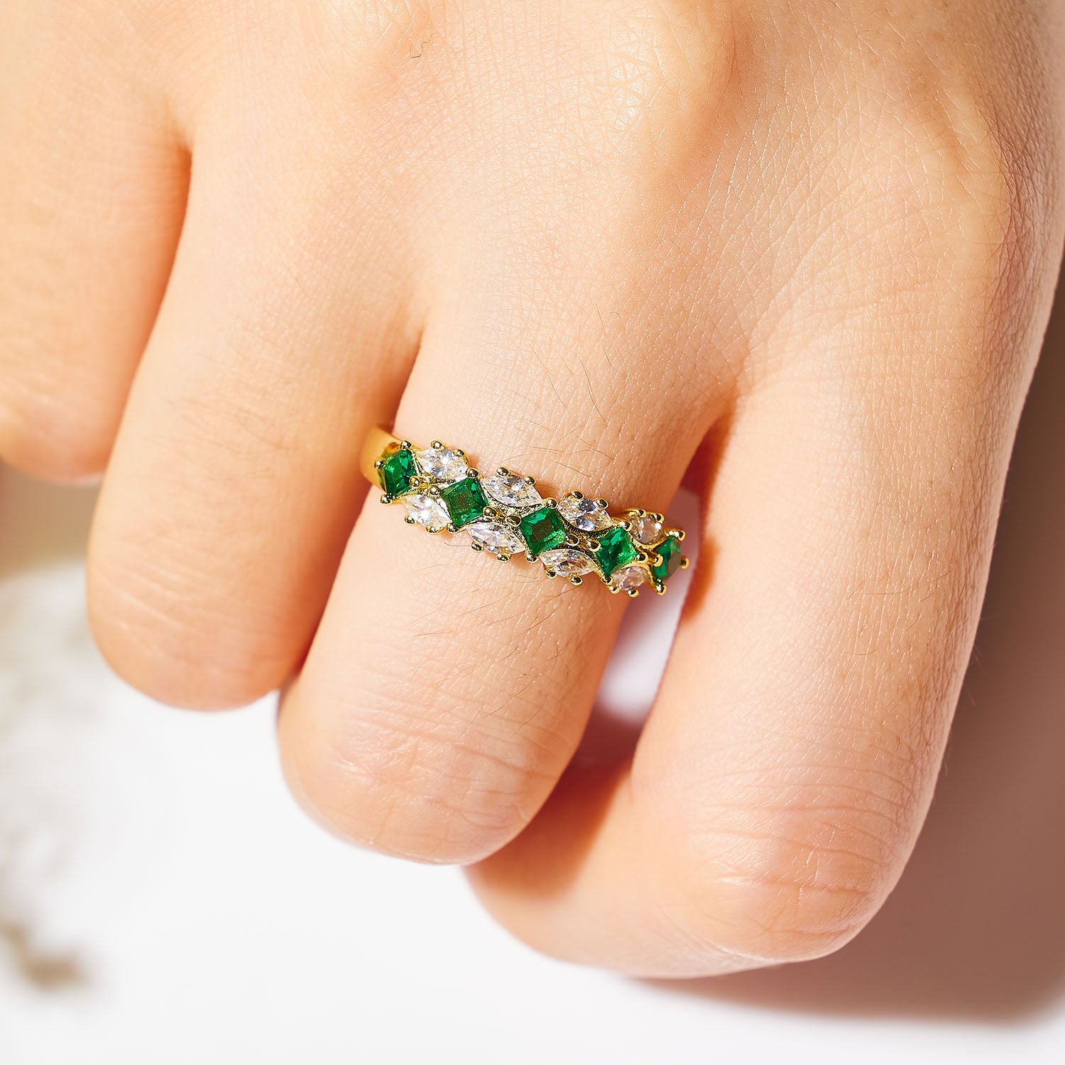 Myriad Stars Emerald Ring