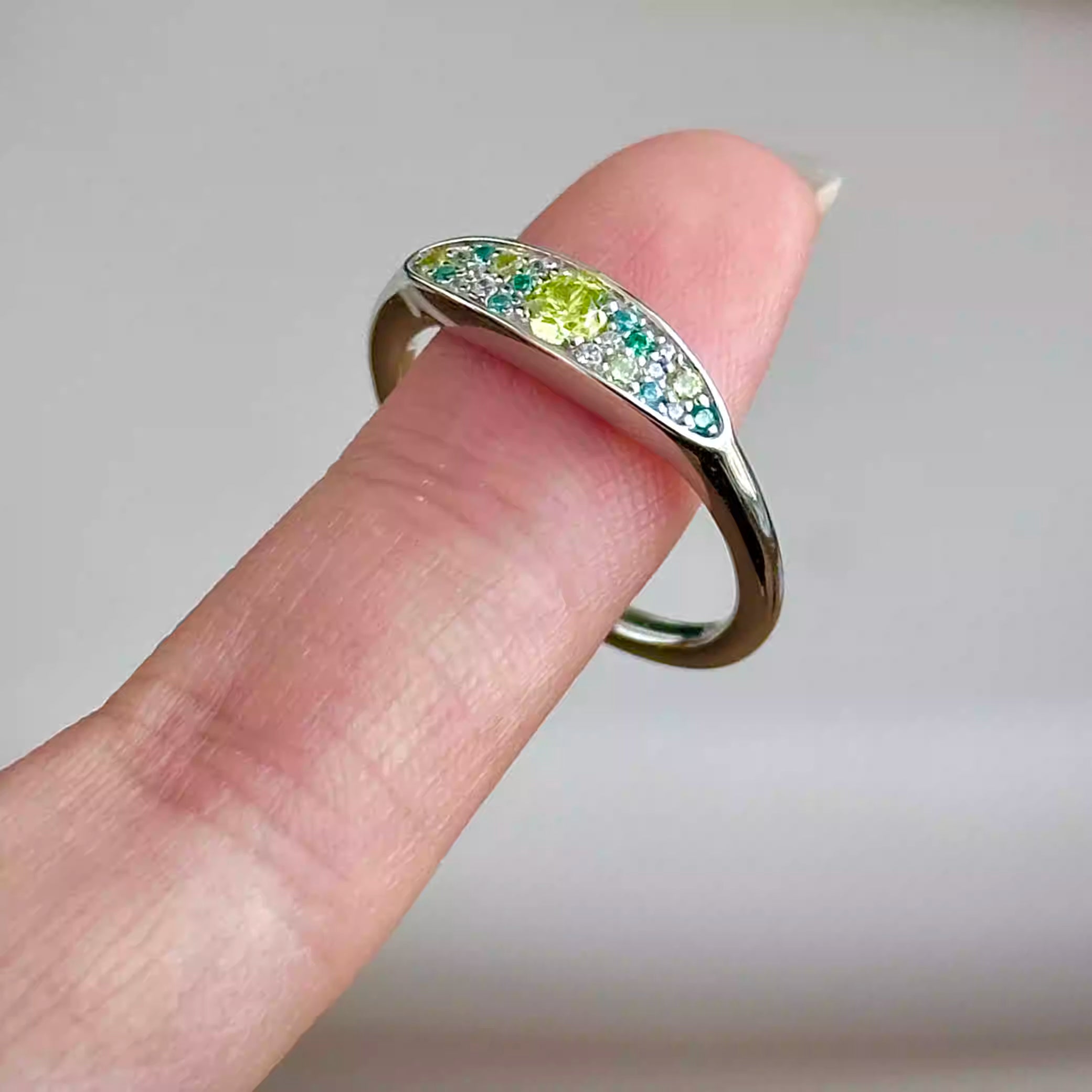 Mint Green Diamond Ring