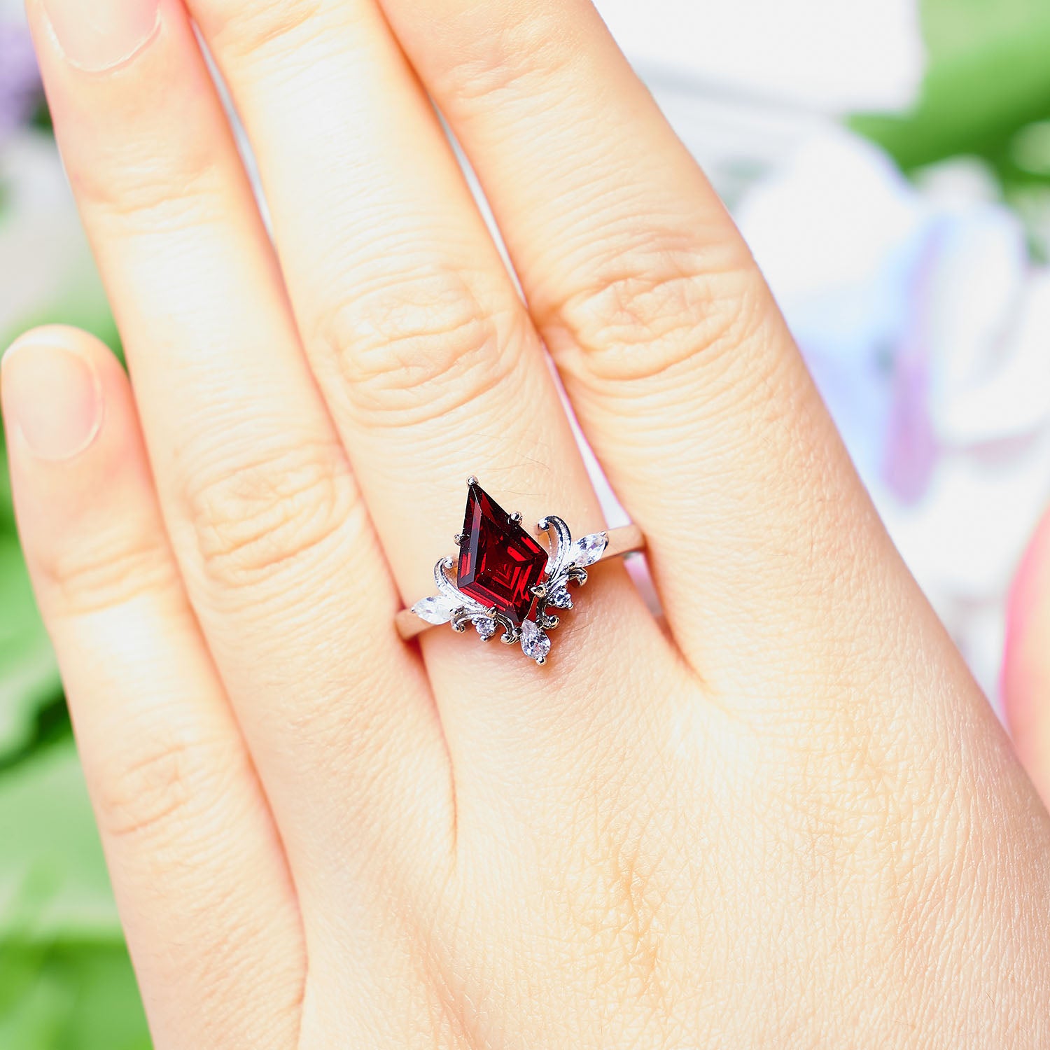 Ember Sovereign Red Garnet Ring