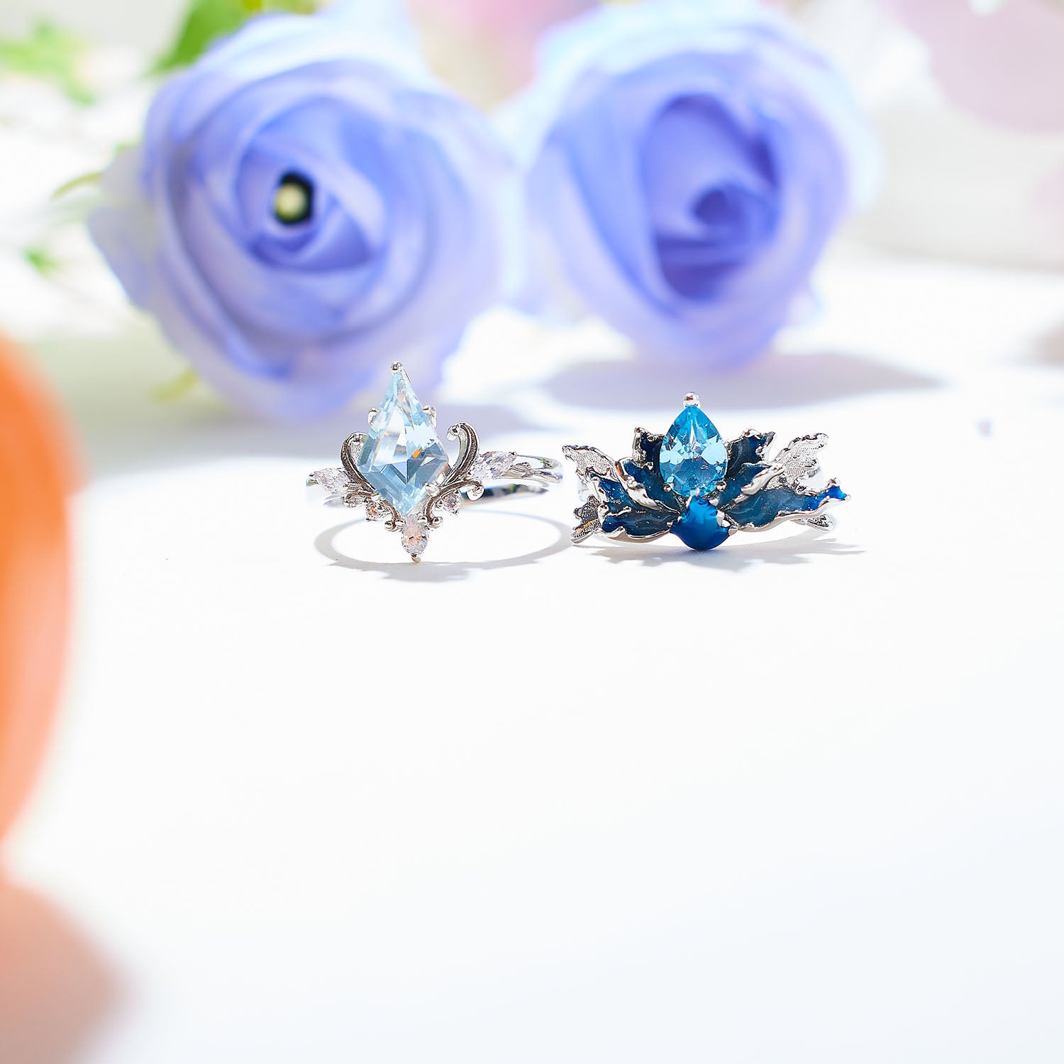 Ocean Blossom Topaz Ring