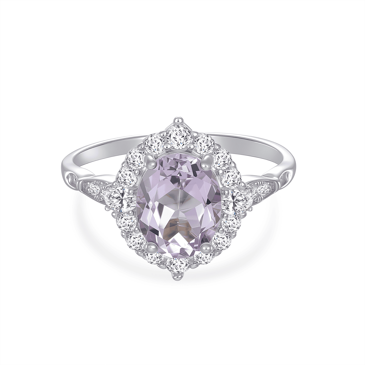 Violet Blooms Amethyst Ring