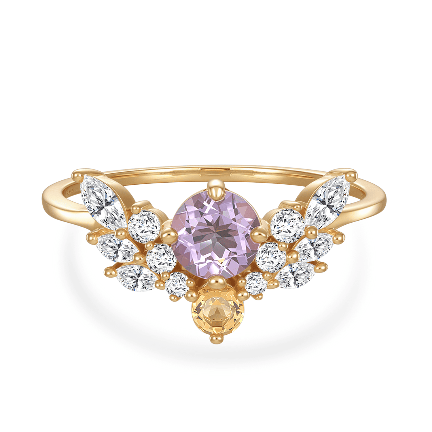 Starlit Whisper Amethyst Ring