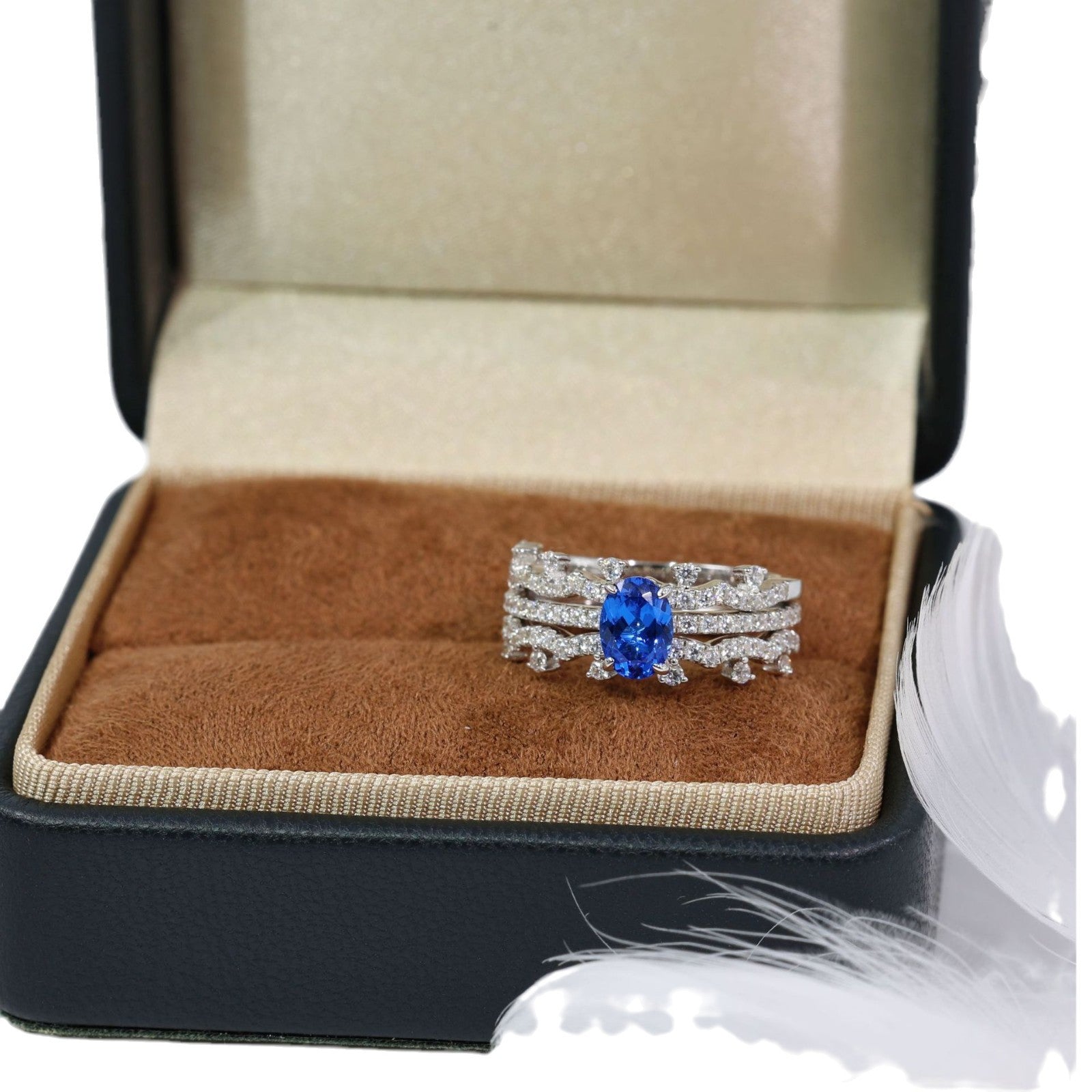 Aurelia Oval-Cut Sapphire Crown Ring