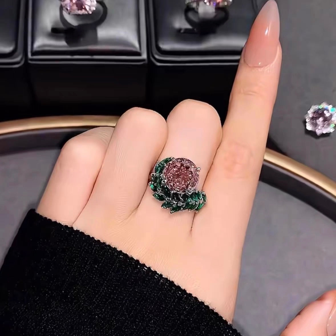 Pink Diamond Ring - Vine