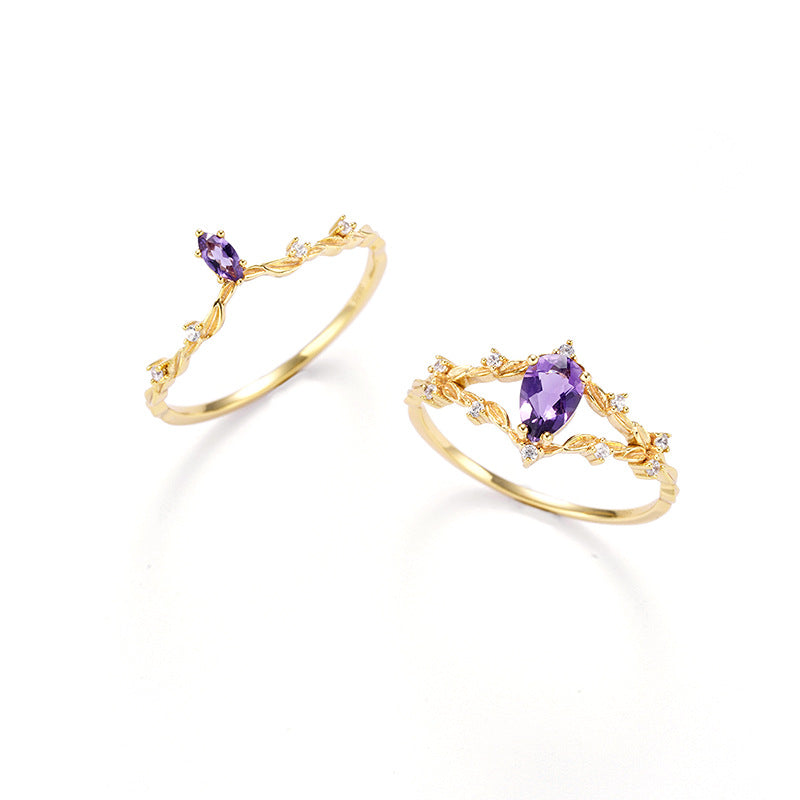 Selvyn Amethyst Ring Set