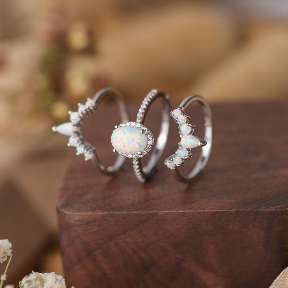 Cressida Opal Ring Set