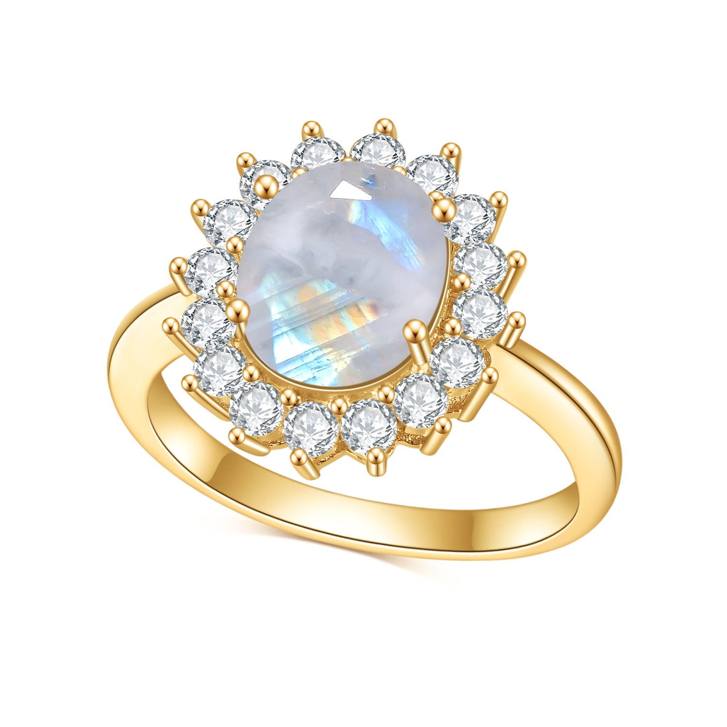 sunflower Moonstone Ring