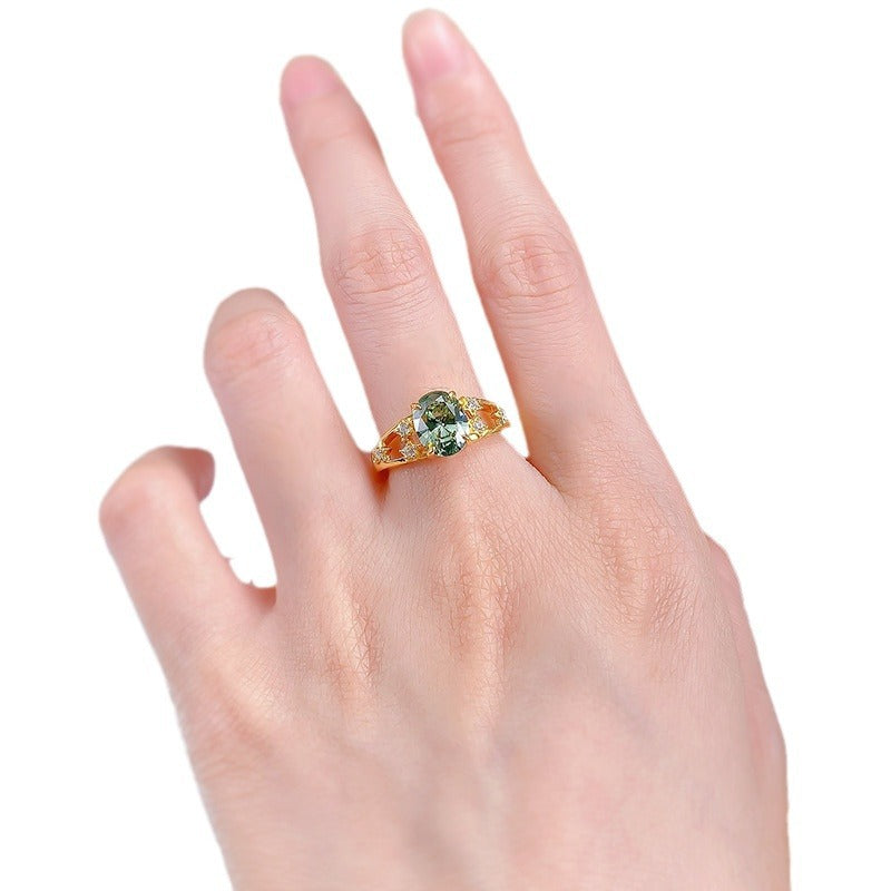 Tourmaline Ring-star of David