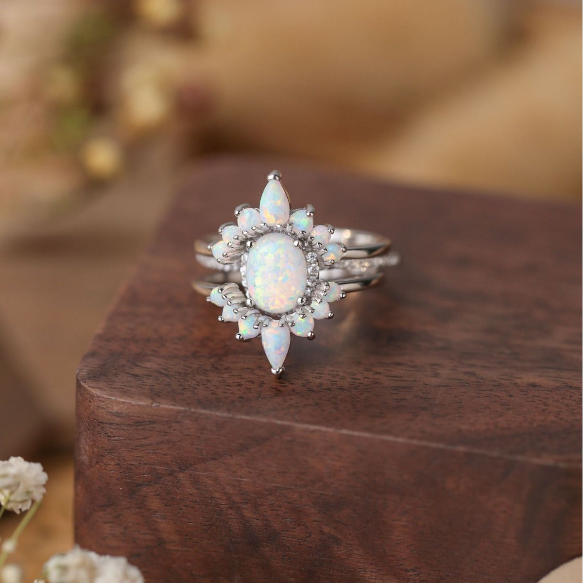 Cressida Opal Ring Set