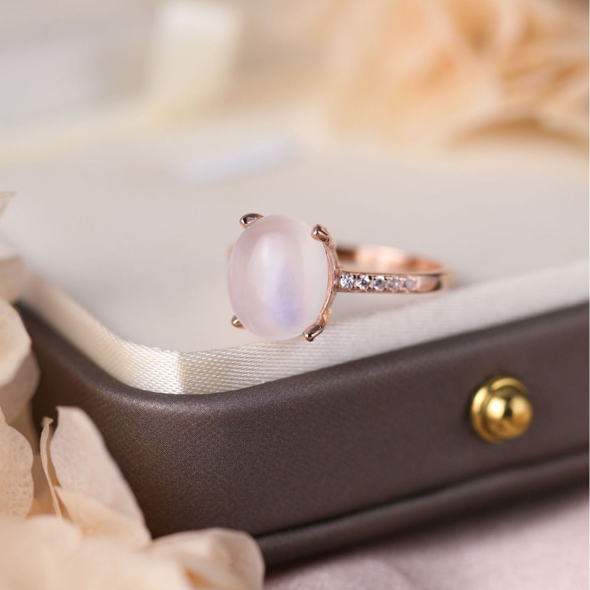 Ophelia Moonstone Ring Set