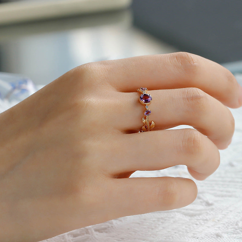 Dahlia Amethyst Ring