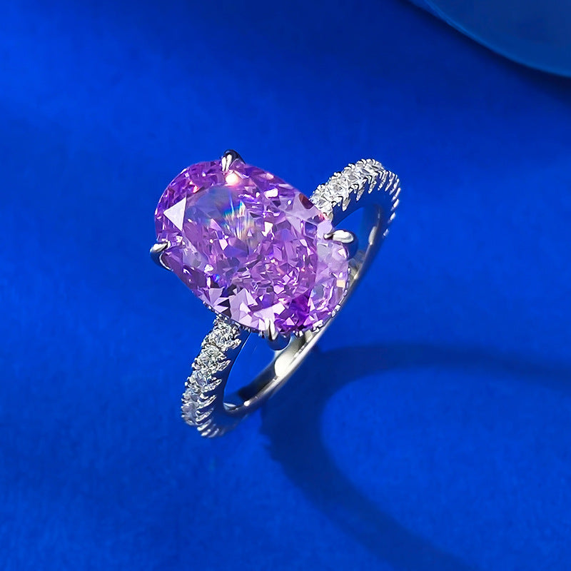 Purple Diamond Ring - Radiant