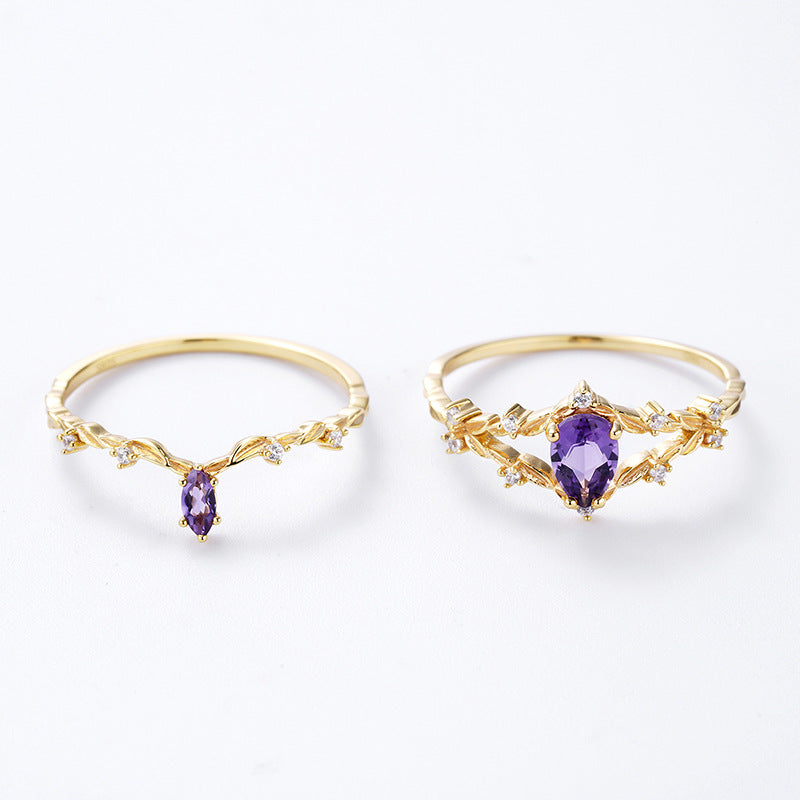 Selvyn Amethyst Ring Set