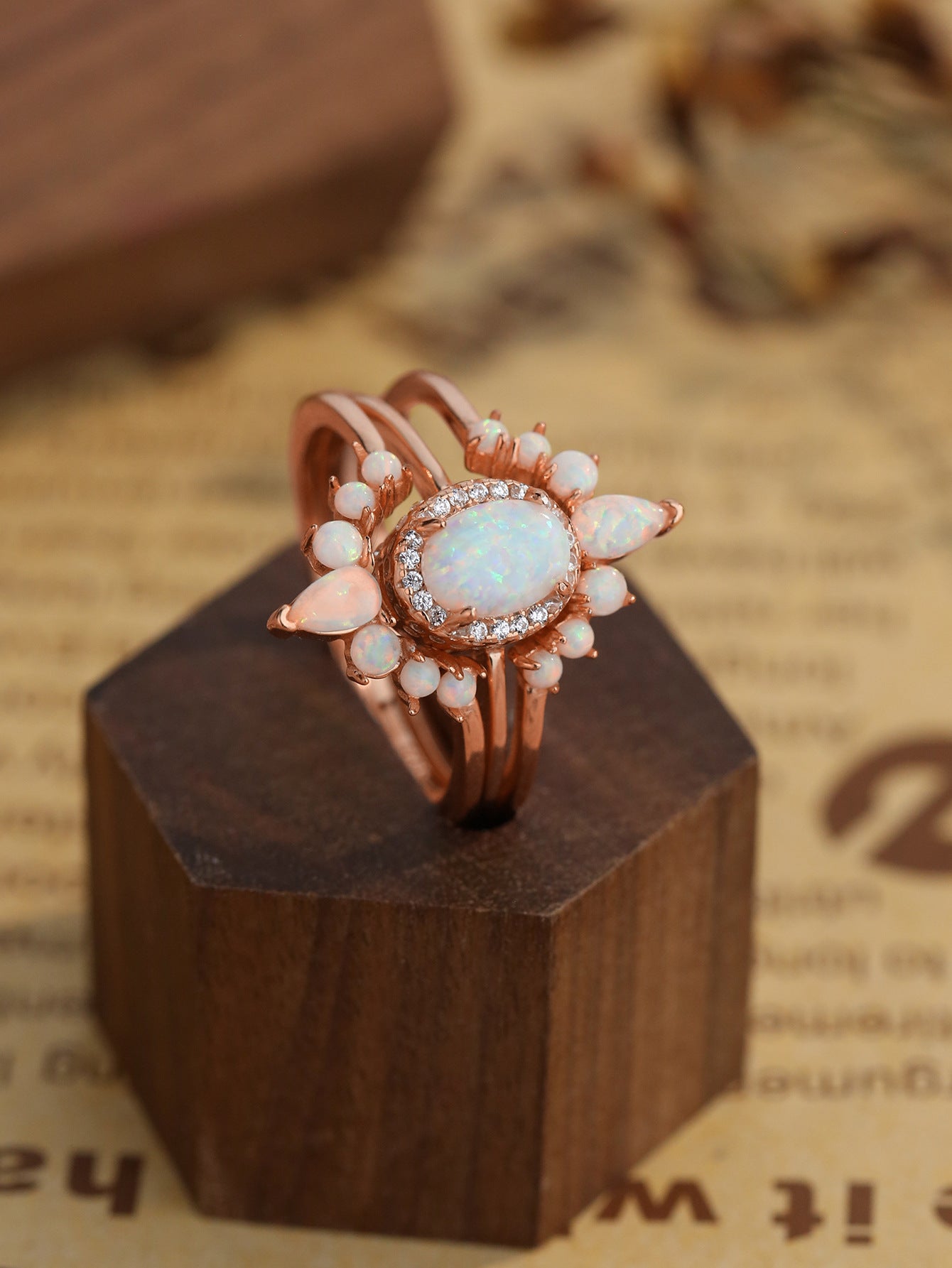 Ophelia Opal Ring Set