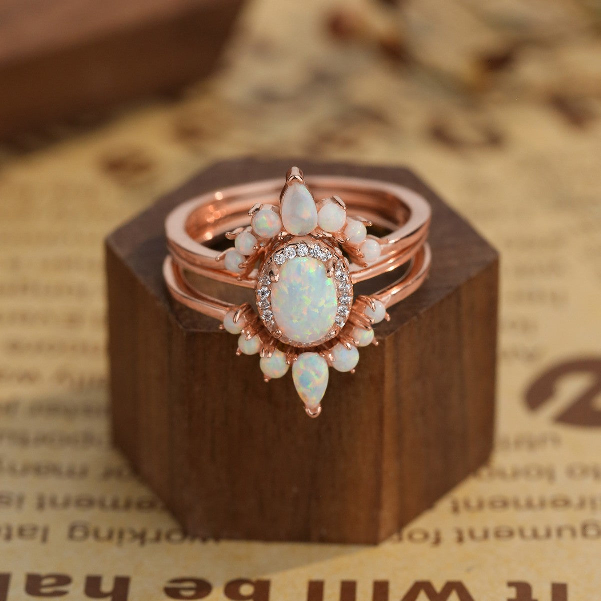 Ophelia Opal Ring Set