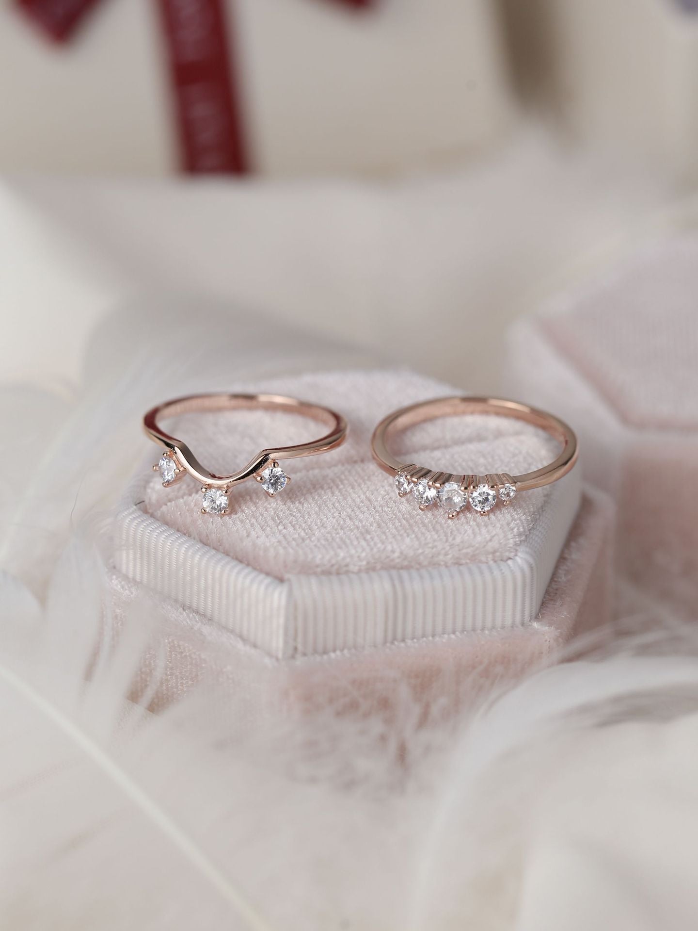 Ophelia Moonstone Ring Set