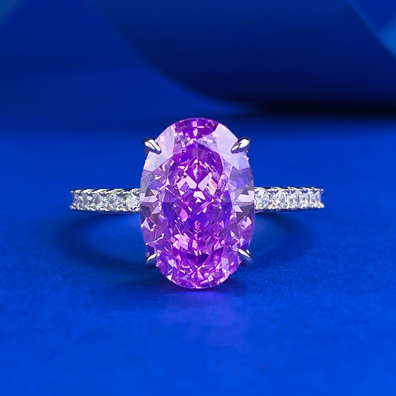 Purple Diamond Ring - Radiant