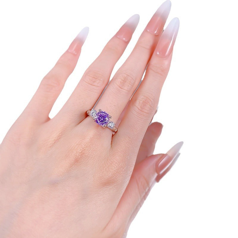 Purple Diamond Ring