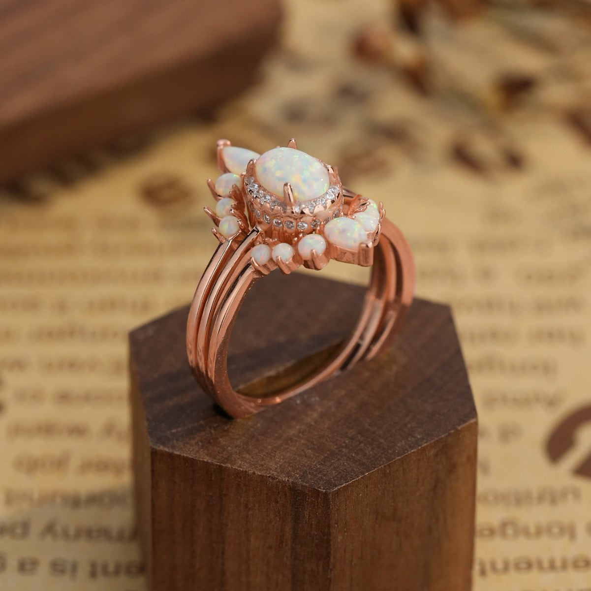 Ophelia Opal Ring Set