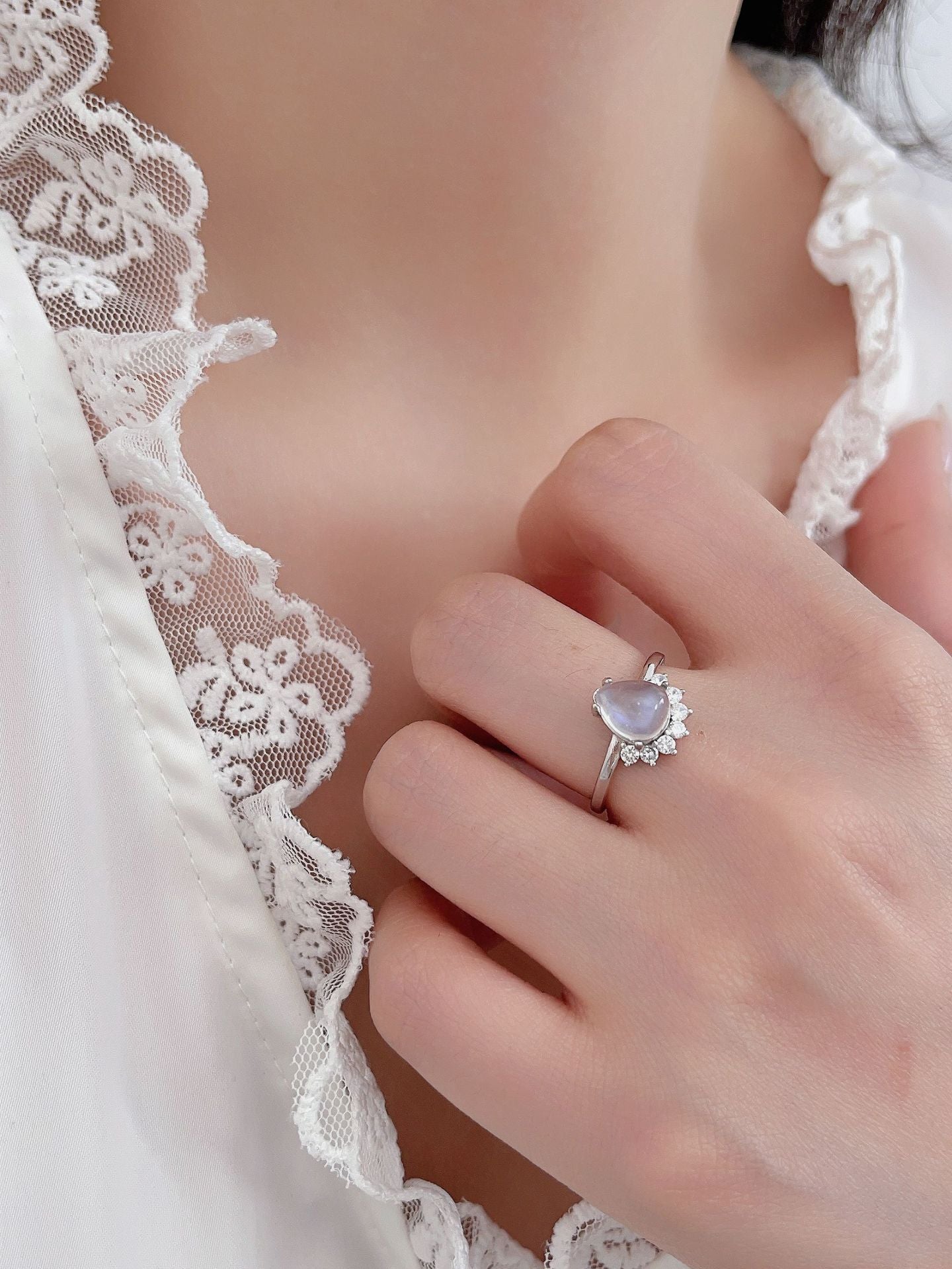 Nymph Moonstone Ring