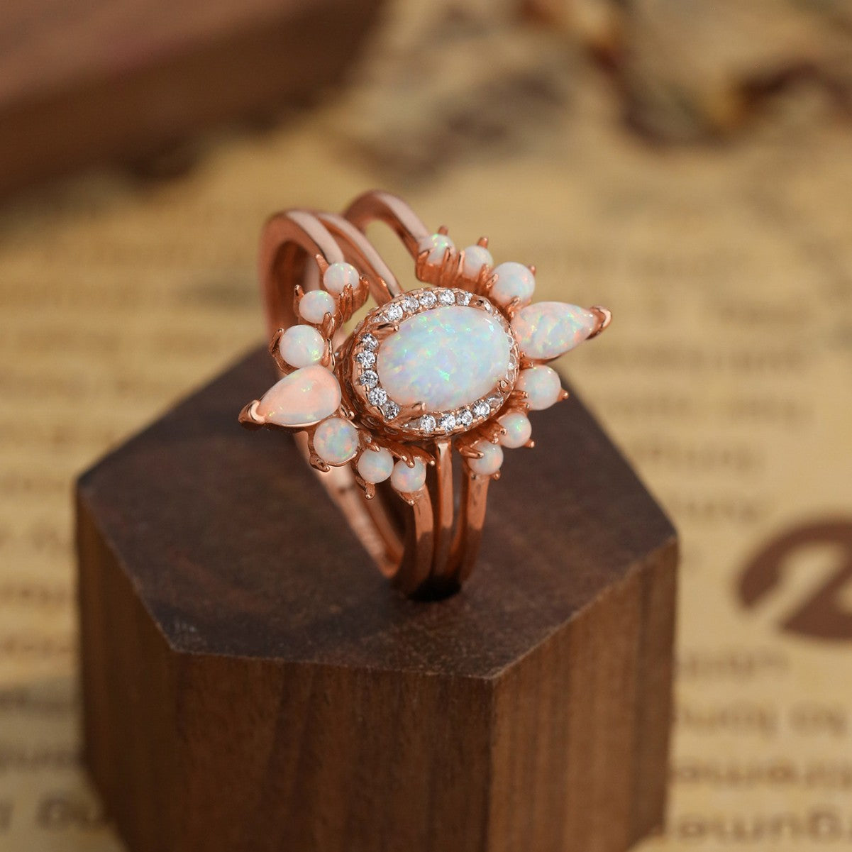 Ophelia Opal Ring Set