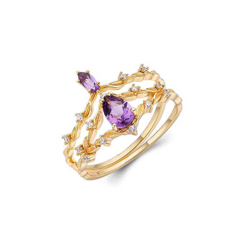 Selvyn Amethyst Ring Set