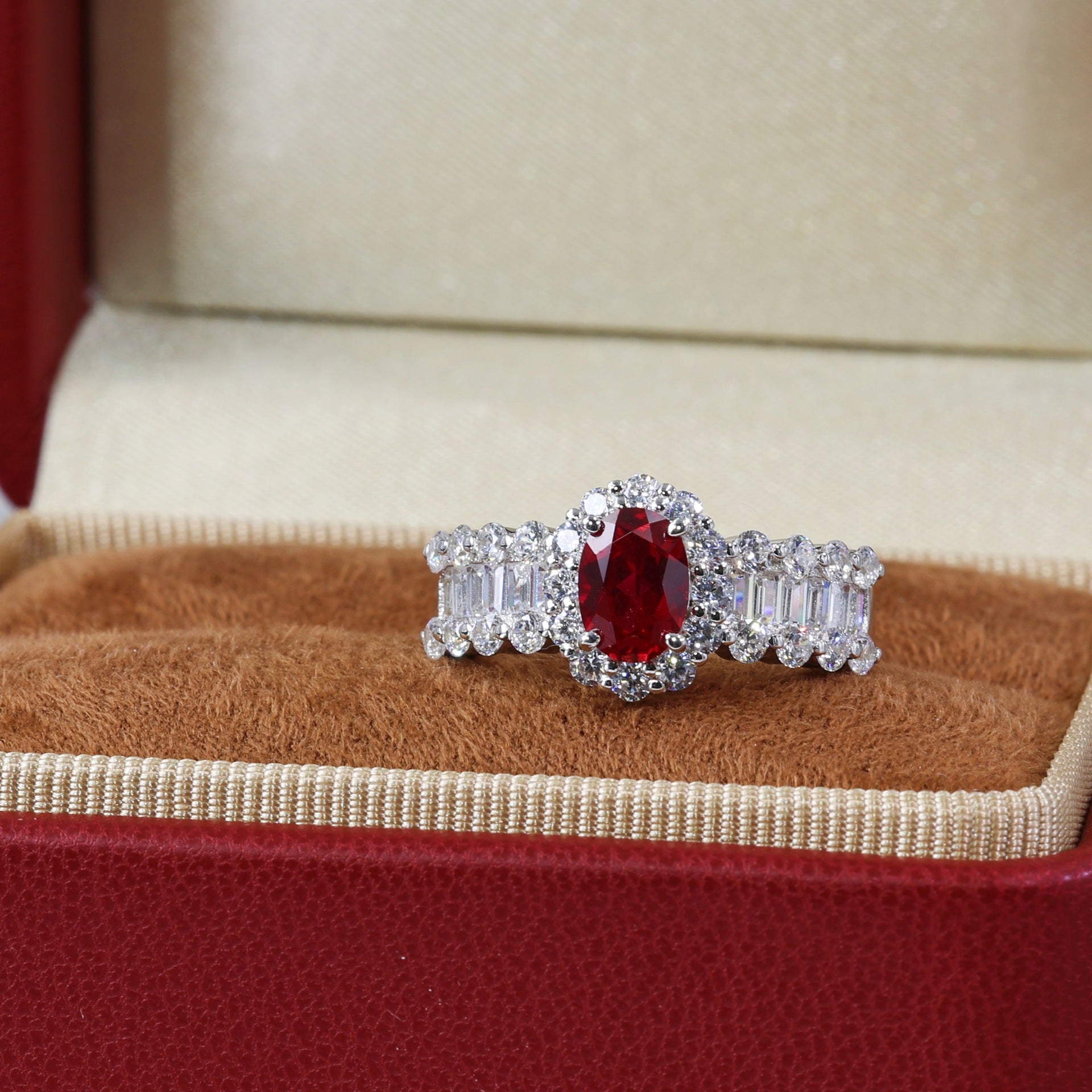 Oval Ruby Brilliance Ring
