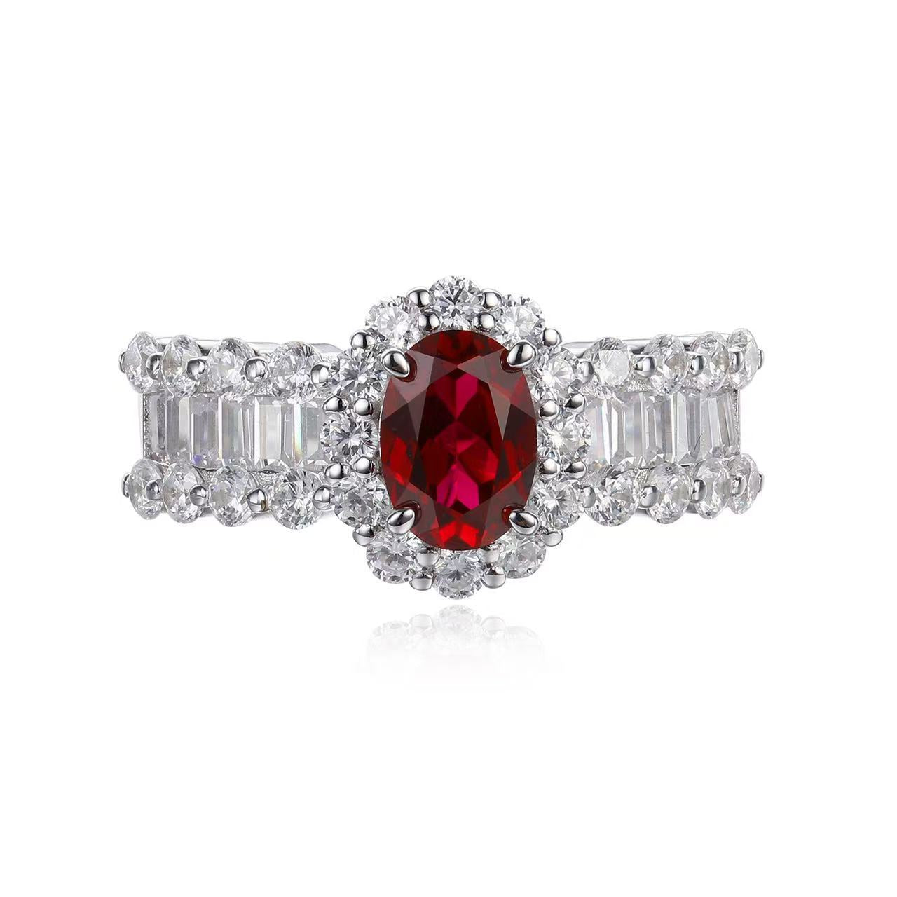 Oval Ruby Brilliance Ring