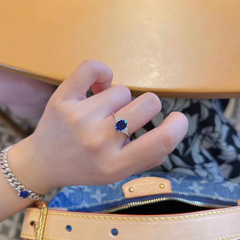 Ocean Oval Sapphire Ring