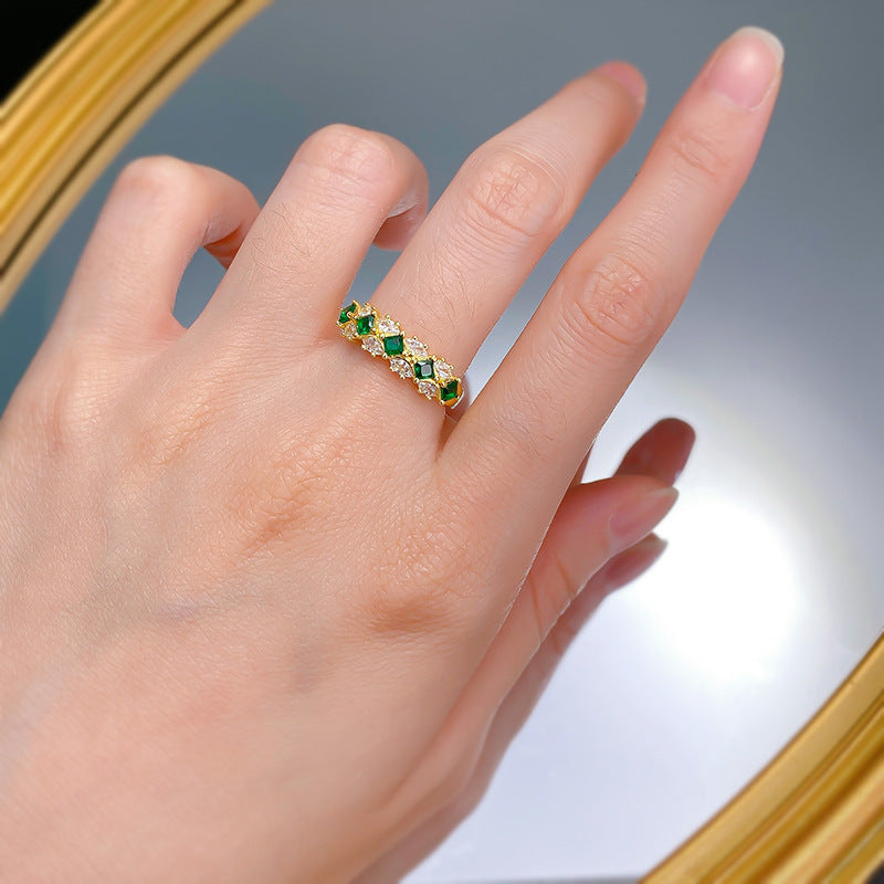Myriad Stars Emerald Ring