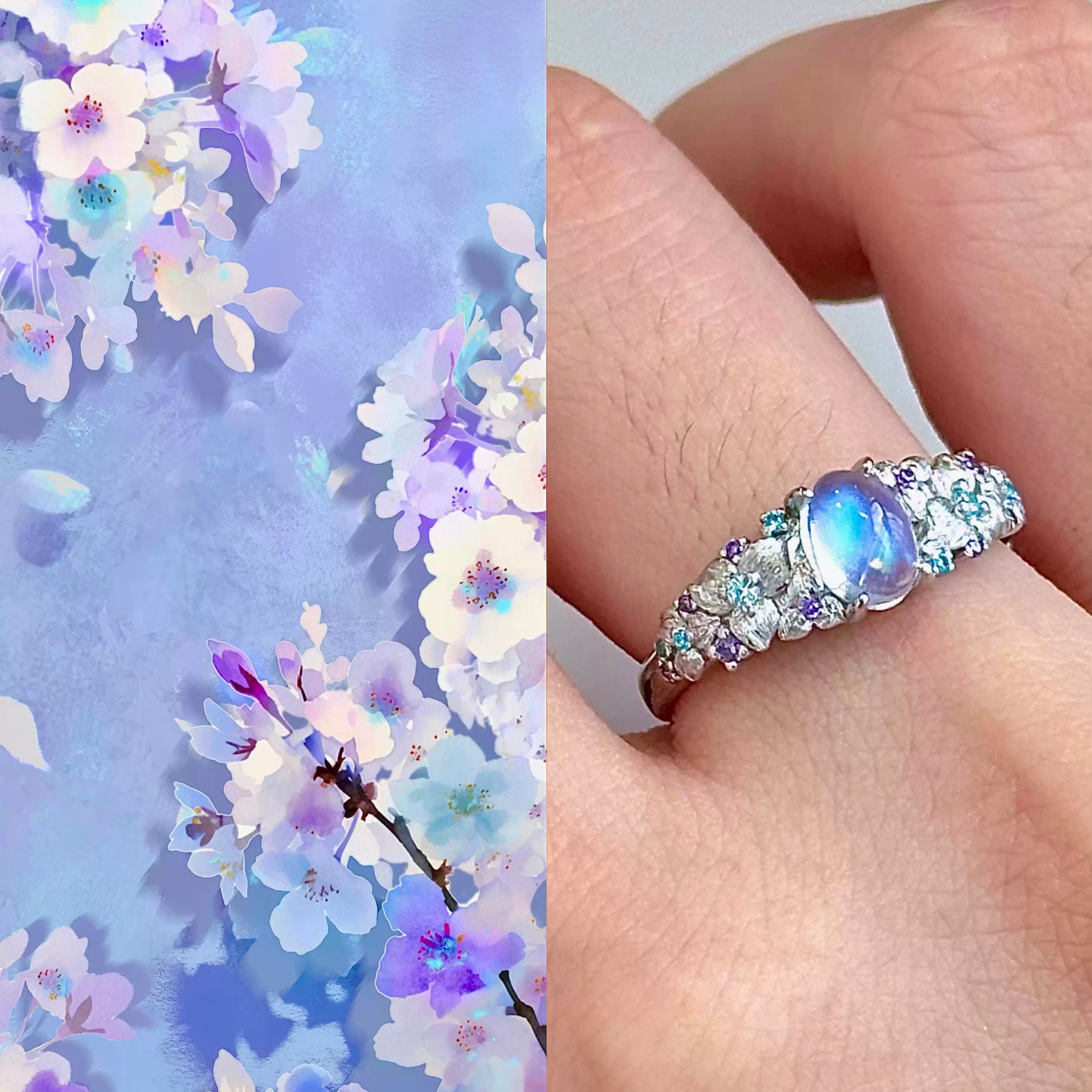 Aurora Moonstone Ring