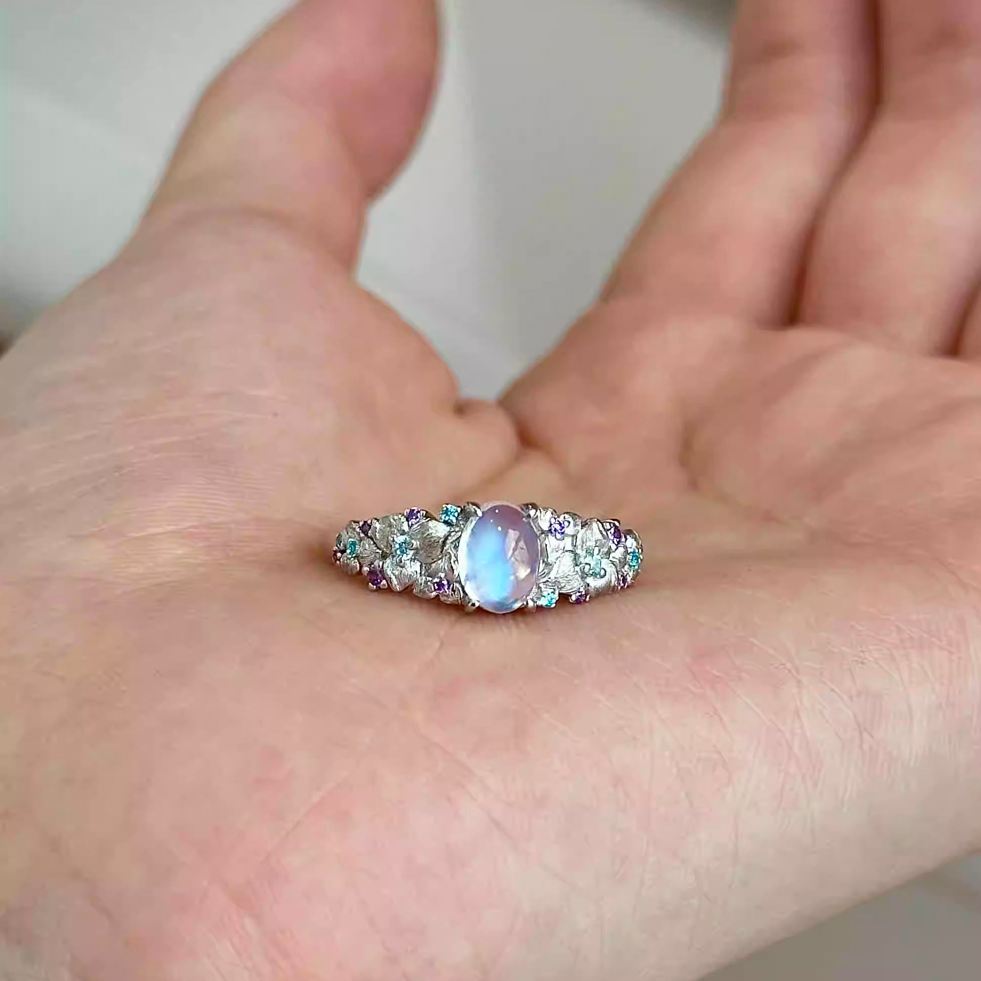 Aurora Moonstone Ring
