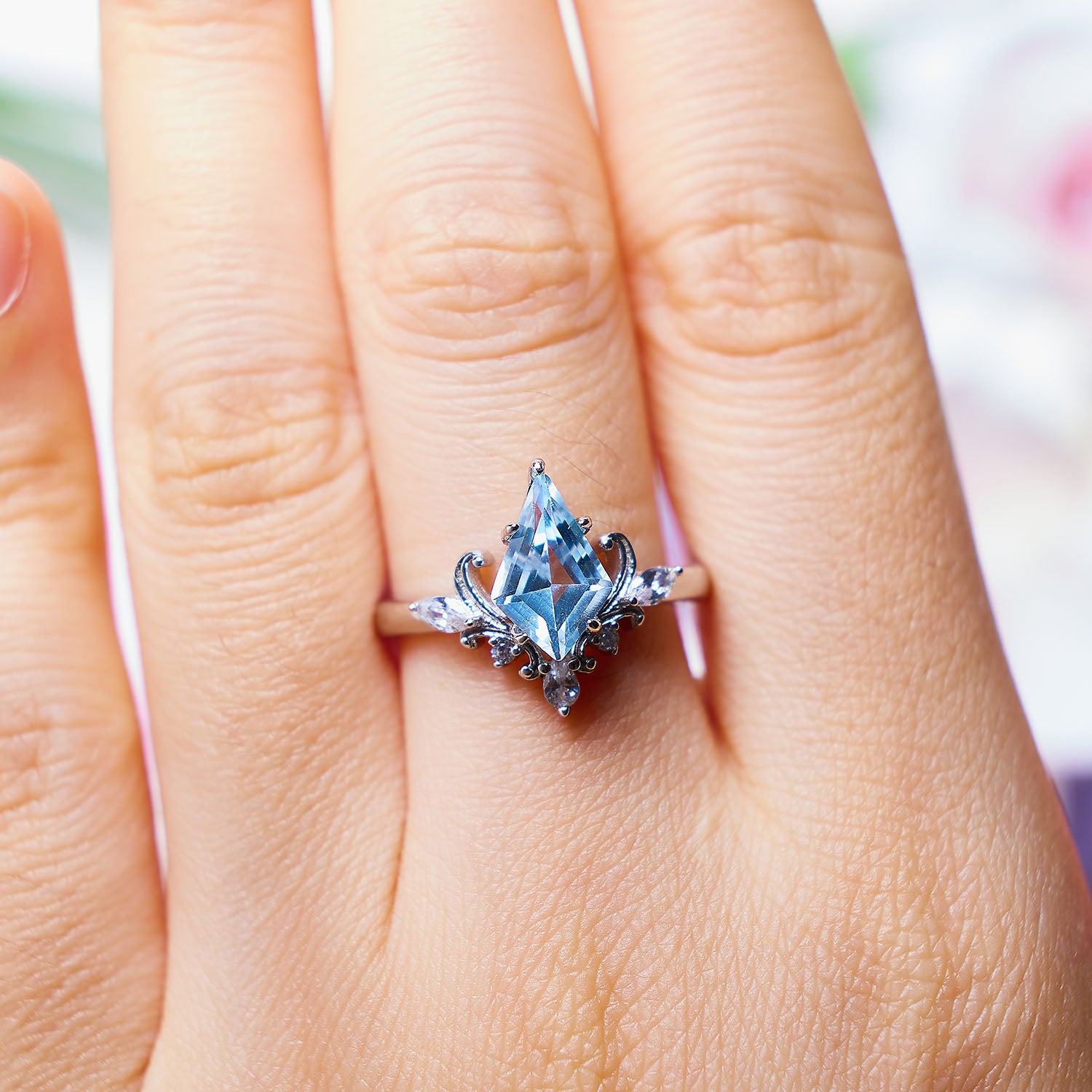 Galactic Azure Topaz Ring